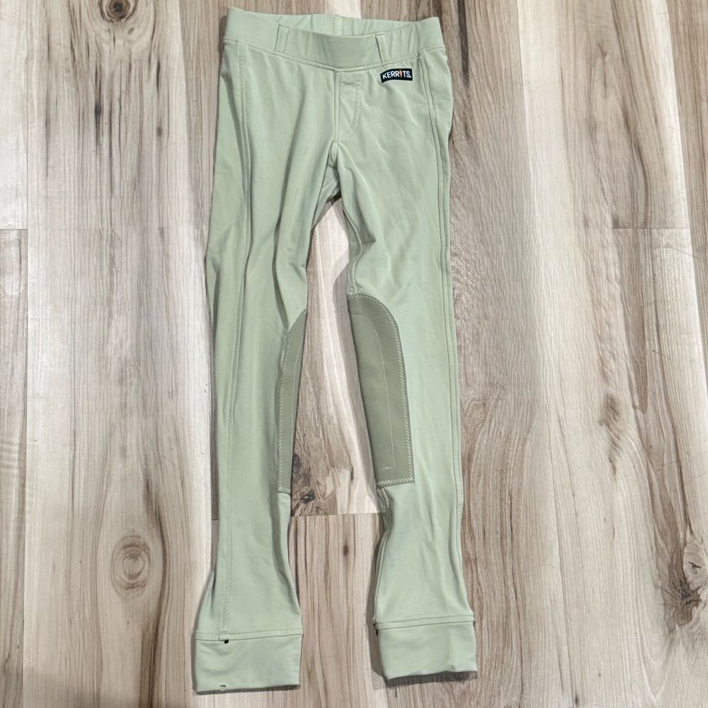Kerrits Green Equestrian Riding Leggings Pants Kids Small